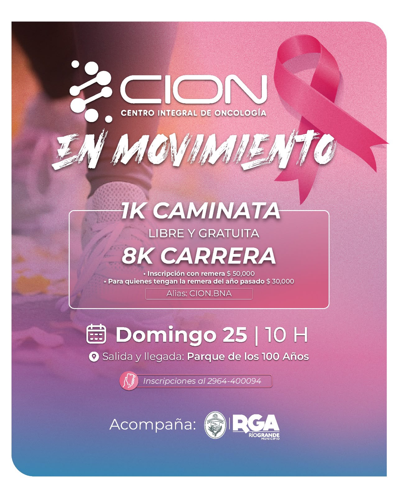 RÍO GRANDE: REALIZARÁN UNA CAMINATA Y UNA CARRERA PARA CONCIENTIZAR SOBRE EL CÁNCER DE MAMA