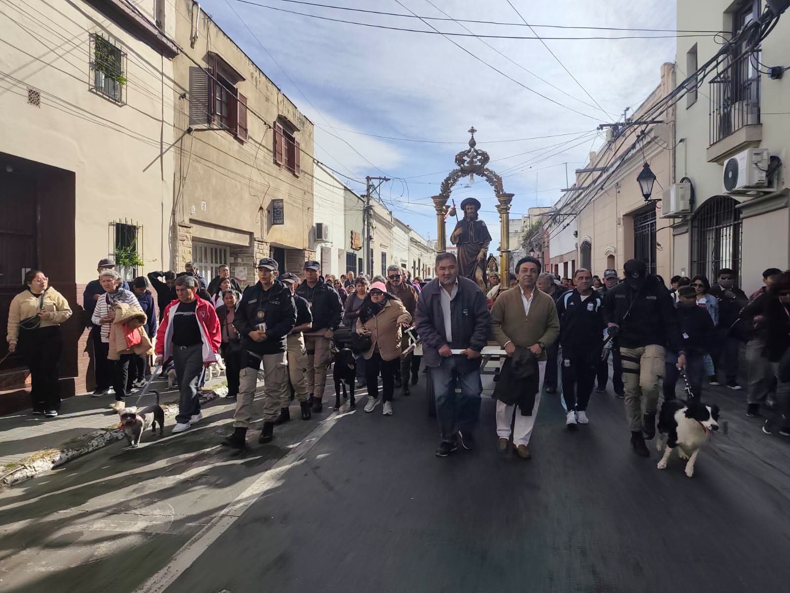 Los perros de la policia participaron de la celebración de San Roque en Salta