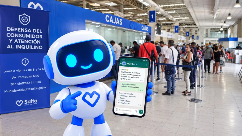 Muni Bot: los trámites municipales de Salta ya se pueden gestionar por WhatsApp