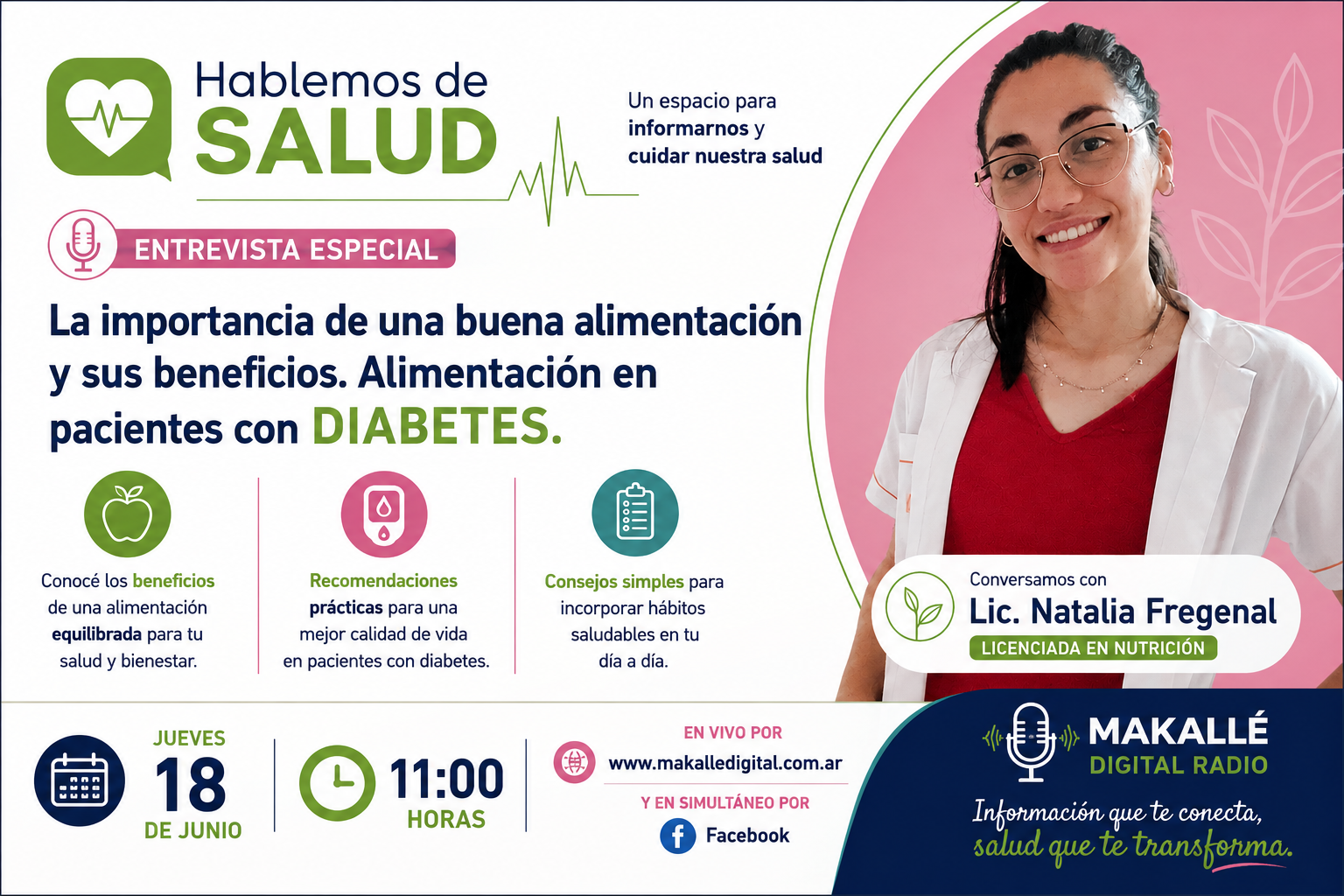 Hablemos de Salud: la importancia de una buena alimentación y el cuidado nutricional en pacientes con diabetes