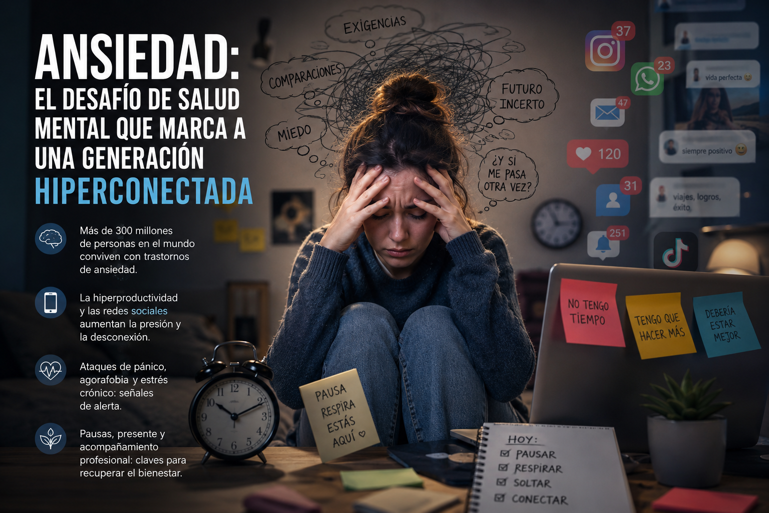 Ansiedad: el desafío de salud mental que marca a una generación hiperconectada