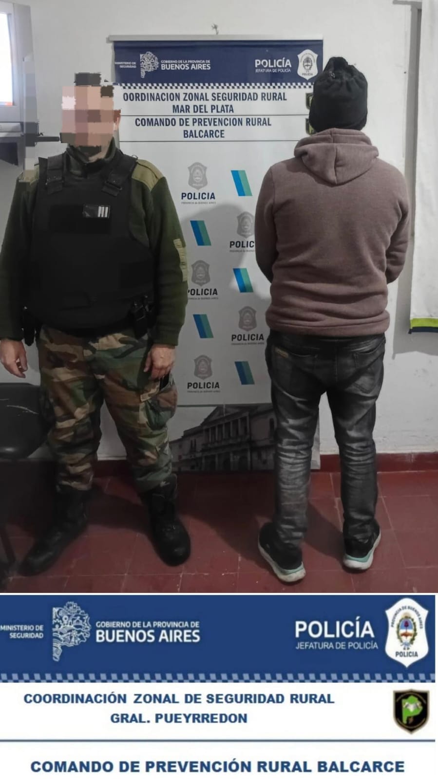 Detectan a dos hombres con un arma y elementos sospechosos en la Ruta Provincial 55