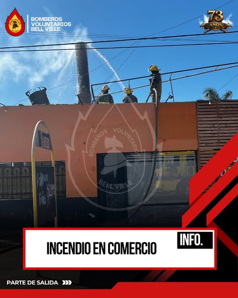 Principio de incendio en un comercio gastronómico en Bell Ville. Principio de incendio en un comercio gastronómico en Bell Ville.