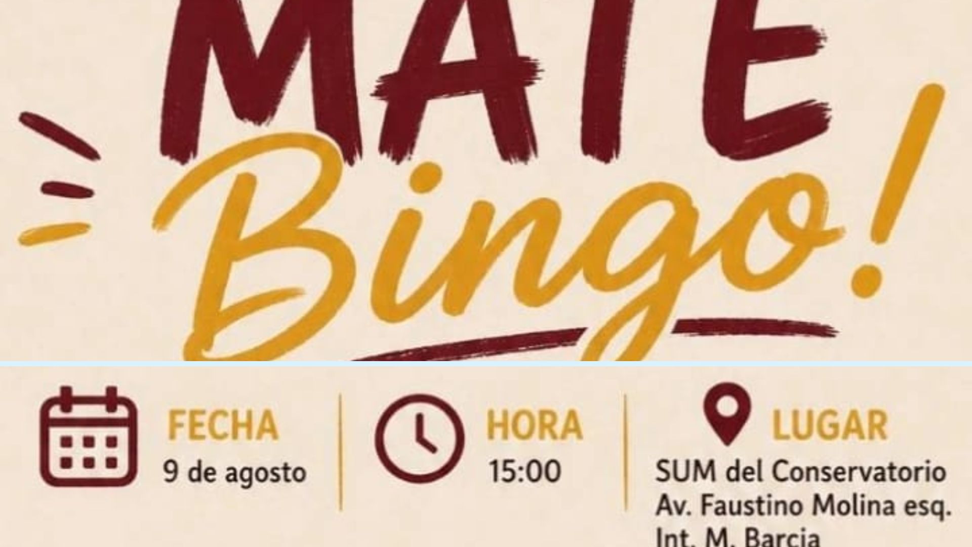 El Conservatorio Gilardo Gilardi organiza un mate bingo benéfico