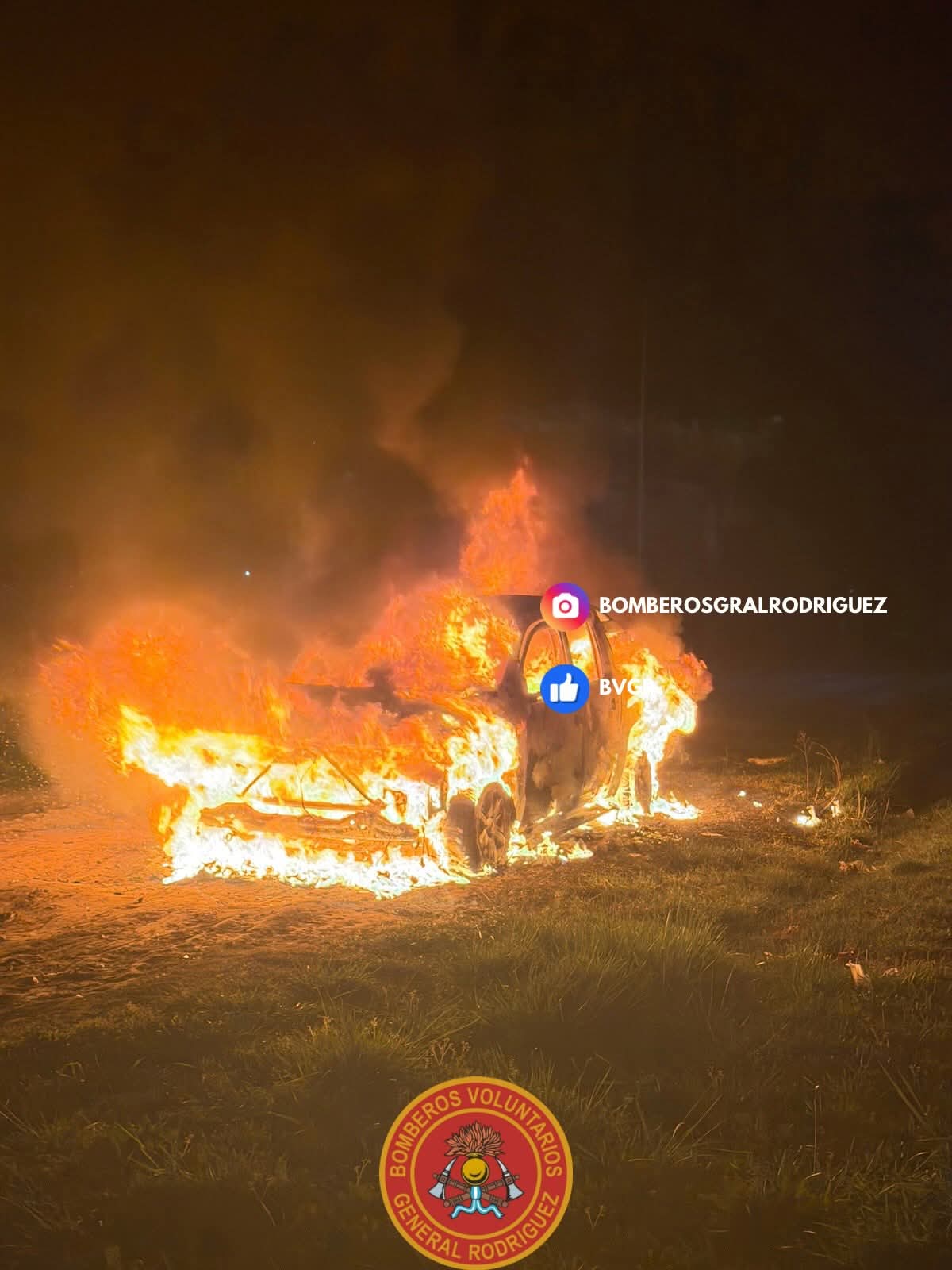 Otro vehiculo incendiado en Gral Rodriguez