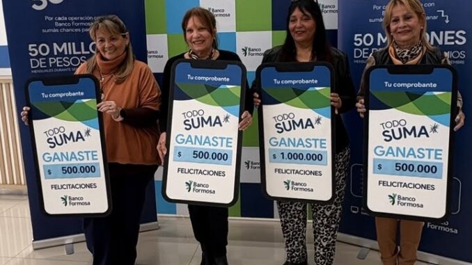 Todo Suma: Banco Formosa realizó el segundo sorteo de la campaña que premia el uso de herramientas digitales y medios de pago