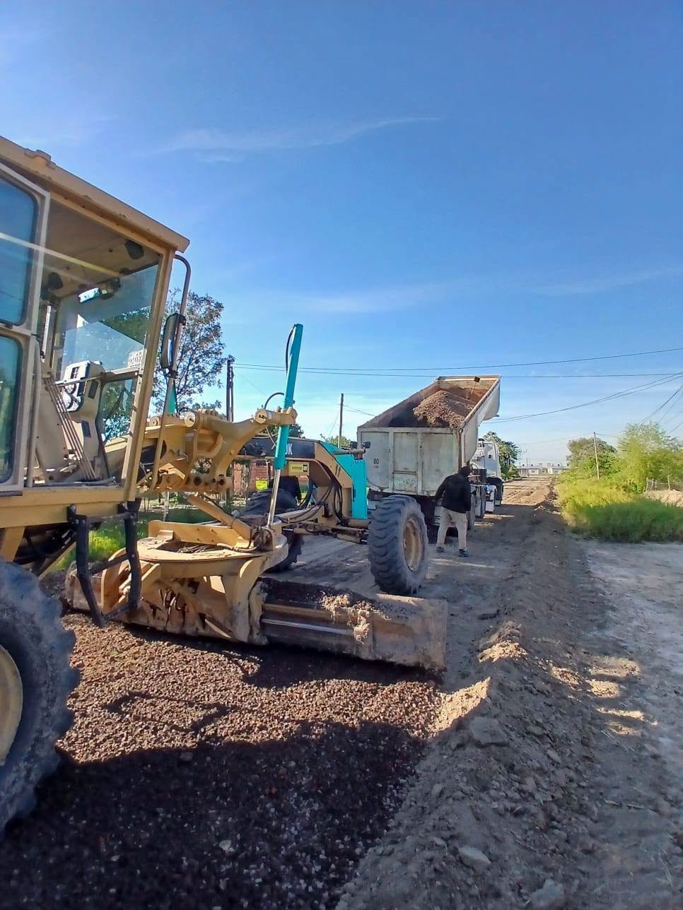 La Municipalidad realiza el enripiado de calles con modalidad de financiamiento compartido