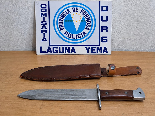 Laguna Yema: Detuvieron a un hombre vinculado a cuatro causas judiciales y secuestraron un arma blanca