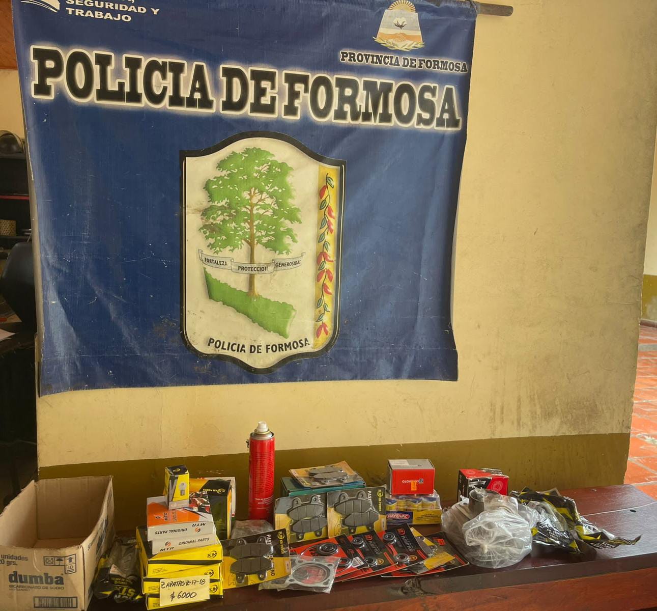 Namqom: Aprehendieron a un joven y recuperaron repuestos de motos