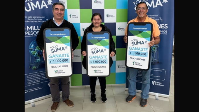 Todo Suma sigue premiando la confianza de los formoseños: Banco Formosa realizó su cuarto sorteo