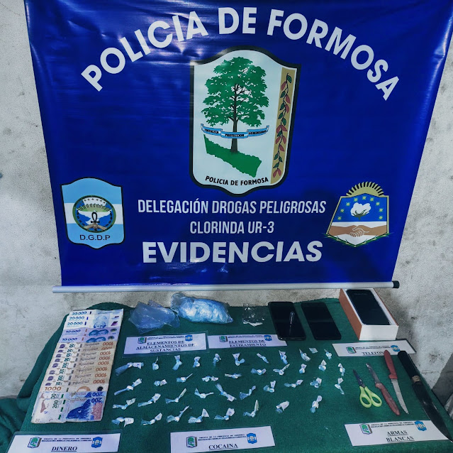 Clorinda: La Policía detuvo a cuatro personas y anuló un centro de venta de cocaína