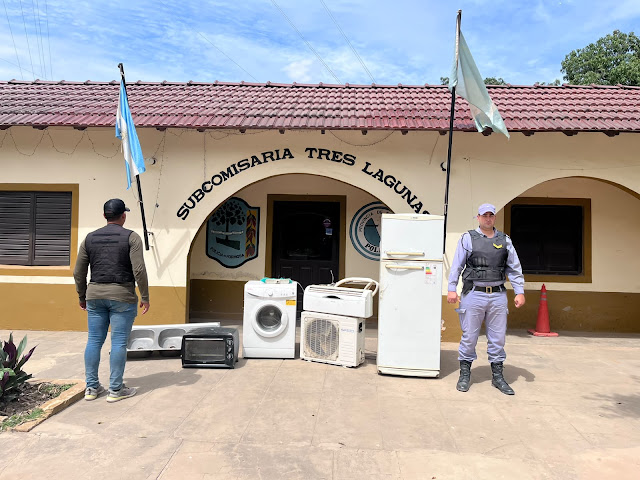 Recuperaron electrodomésticos sustraídos en Tres Lagunas