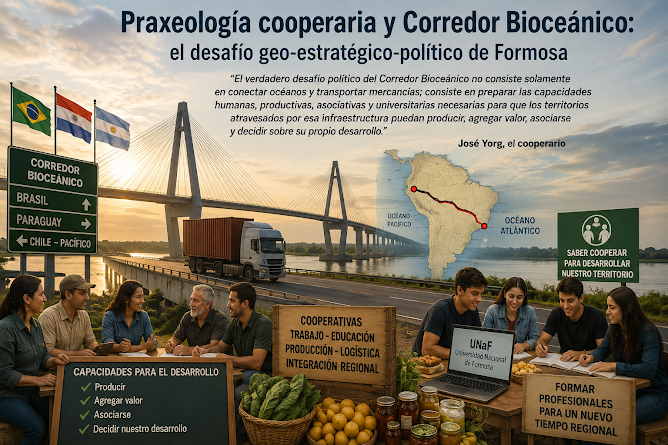 Yorg: «Praxeología cooperaria y Corredor Bioceánico: el desafío geo-estratégico-político de Formosa»