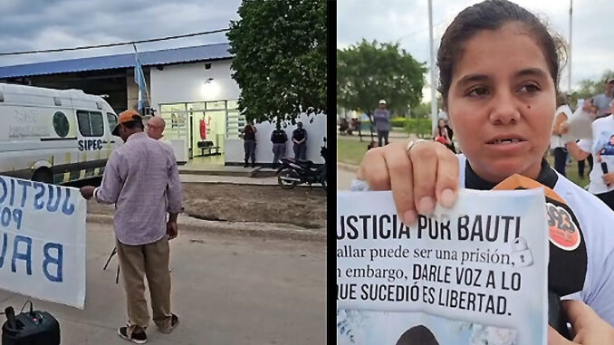Reclamo de justicia por Bautista: marcha y tensión frente al hospital de General Belgrano