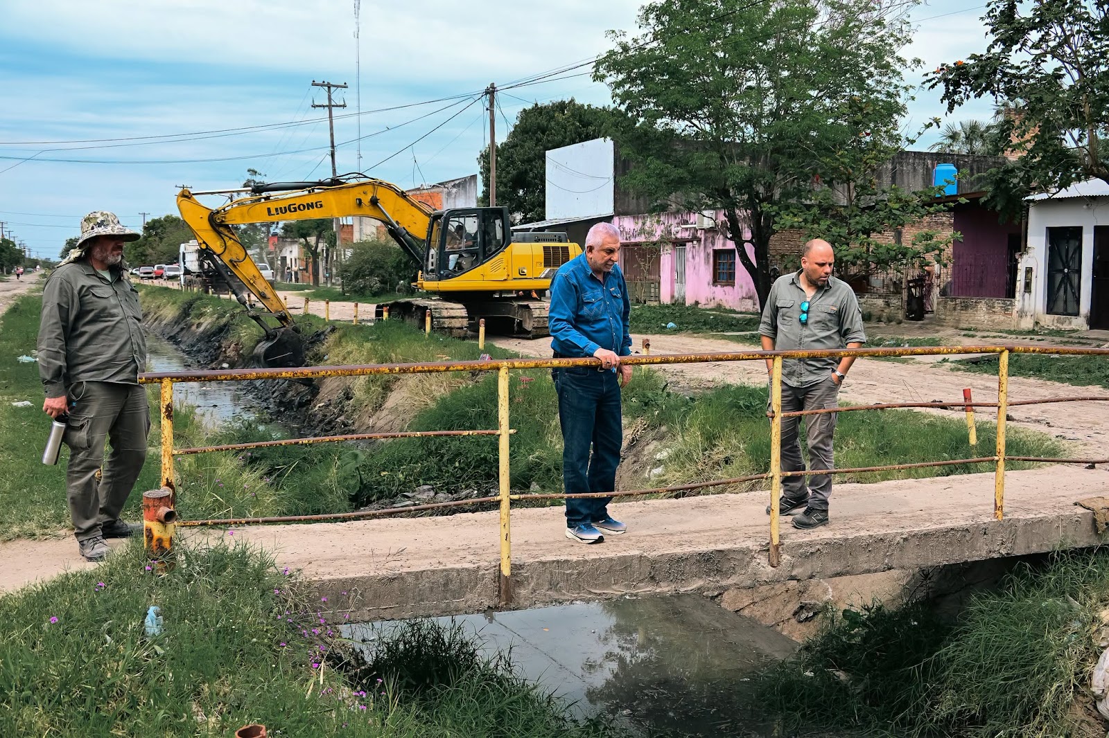 Jofré verificó el trabajo preventivo en el sistema de drenaje