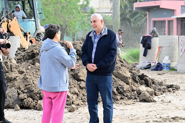 El intendente Jofré supervisó trabajos en el barrio 12 de Octubre