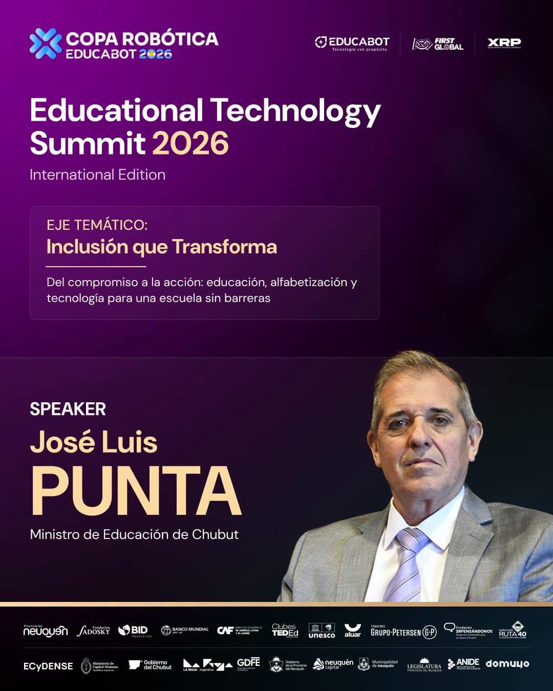 Gobierno del Chubut expone su programa de inclusión educativa en evento que reúne a gobiernos, organismos internacionales y empresas