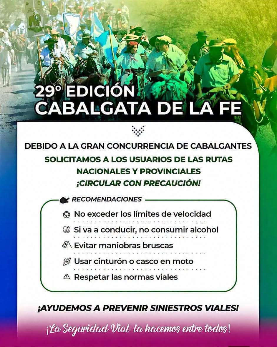 CHACO: POLICÍA CAMINERA ACOMPAÑARA LA 29° CABALGATA DE LA FE CON UN AMPLIO OPERATIVO DE SEGURIDAD VIAL