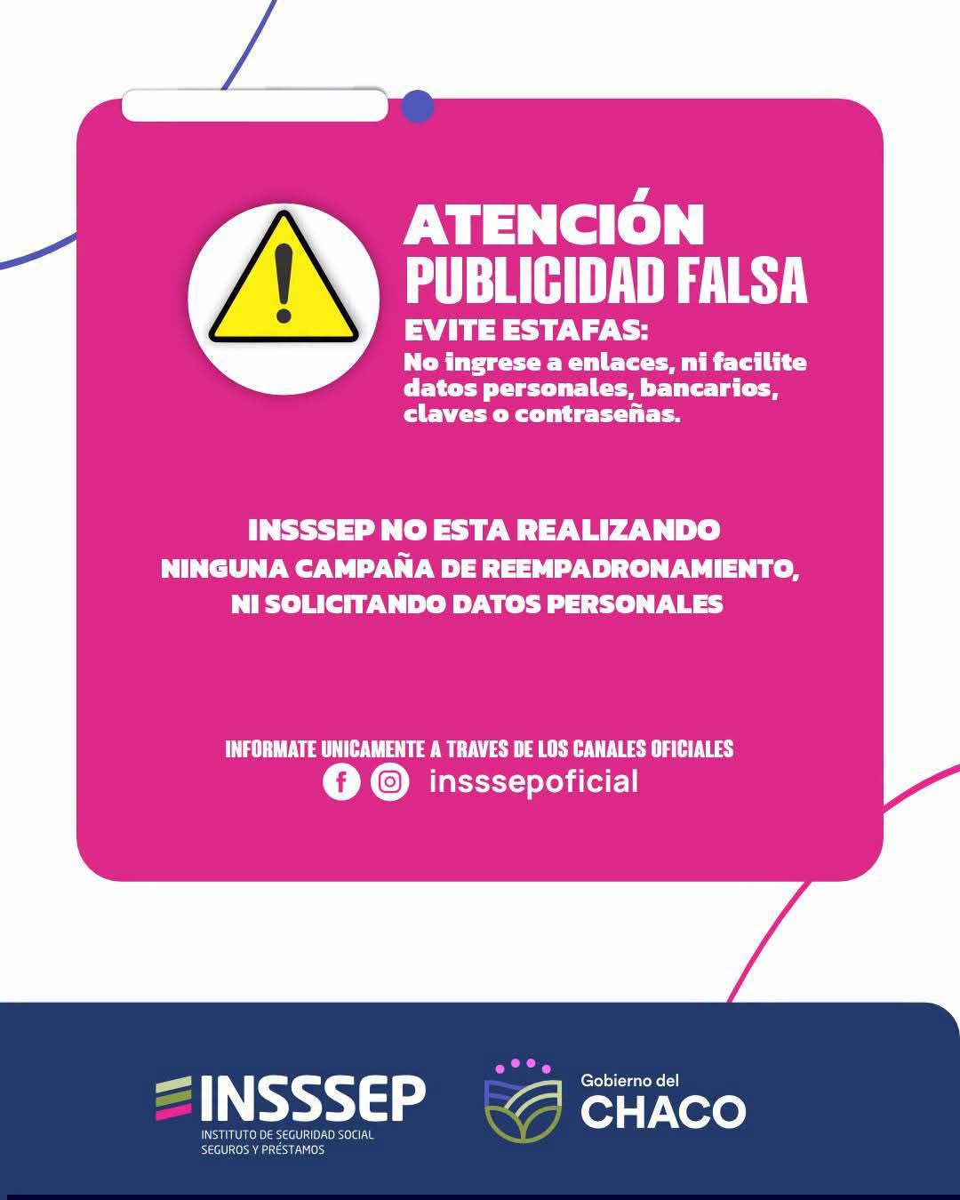 INSSSEP: ATENCIÓN, EVITÁ ESTAFAS
