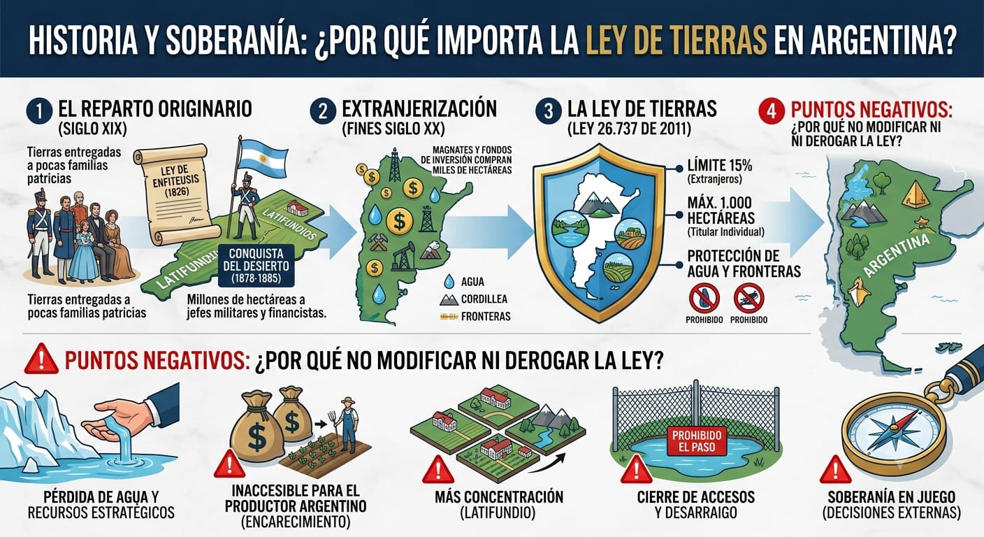 HISTORIA Y SOBERANÍA: ¿POR QUÉ IMPORTA LA LEY DE TIERRAS EN ARGENTINA? 