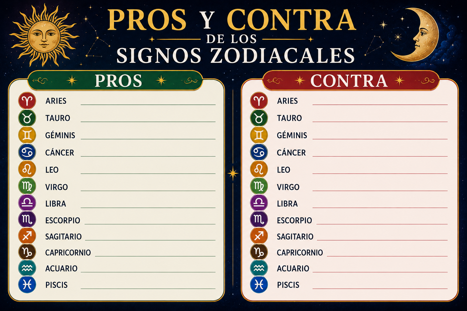 PROS y CONTRA de los SIGNOS por Verónica Luna, Astróloga.