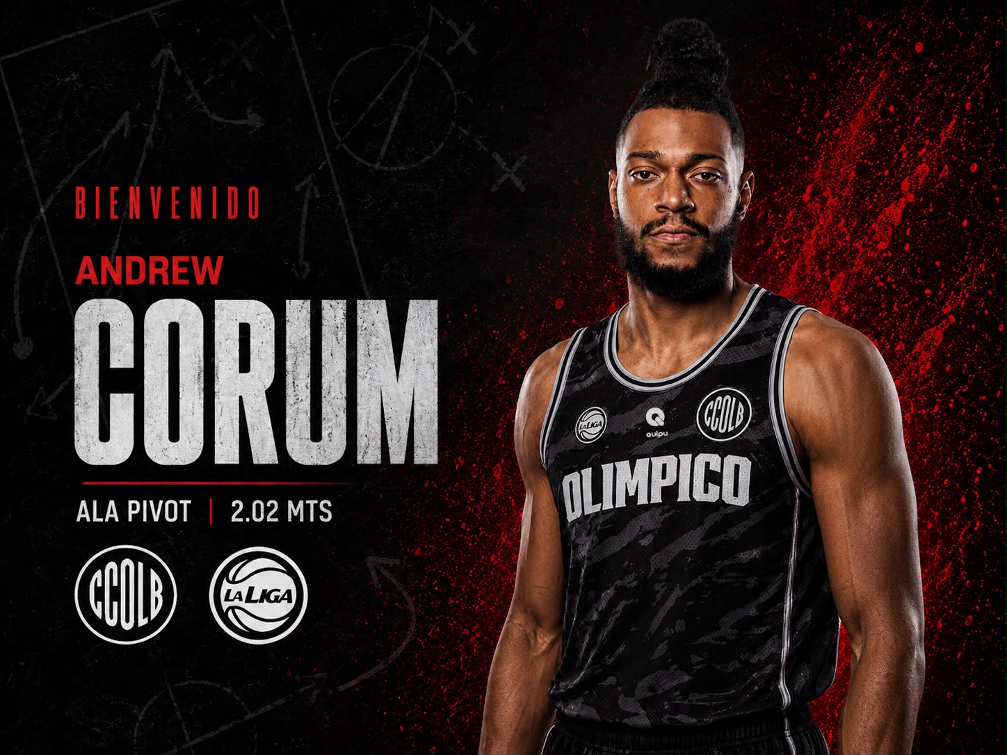 ANDREW CORUM, OTRA DE LAS CARAS NUEVAS DE OLIMPICO