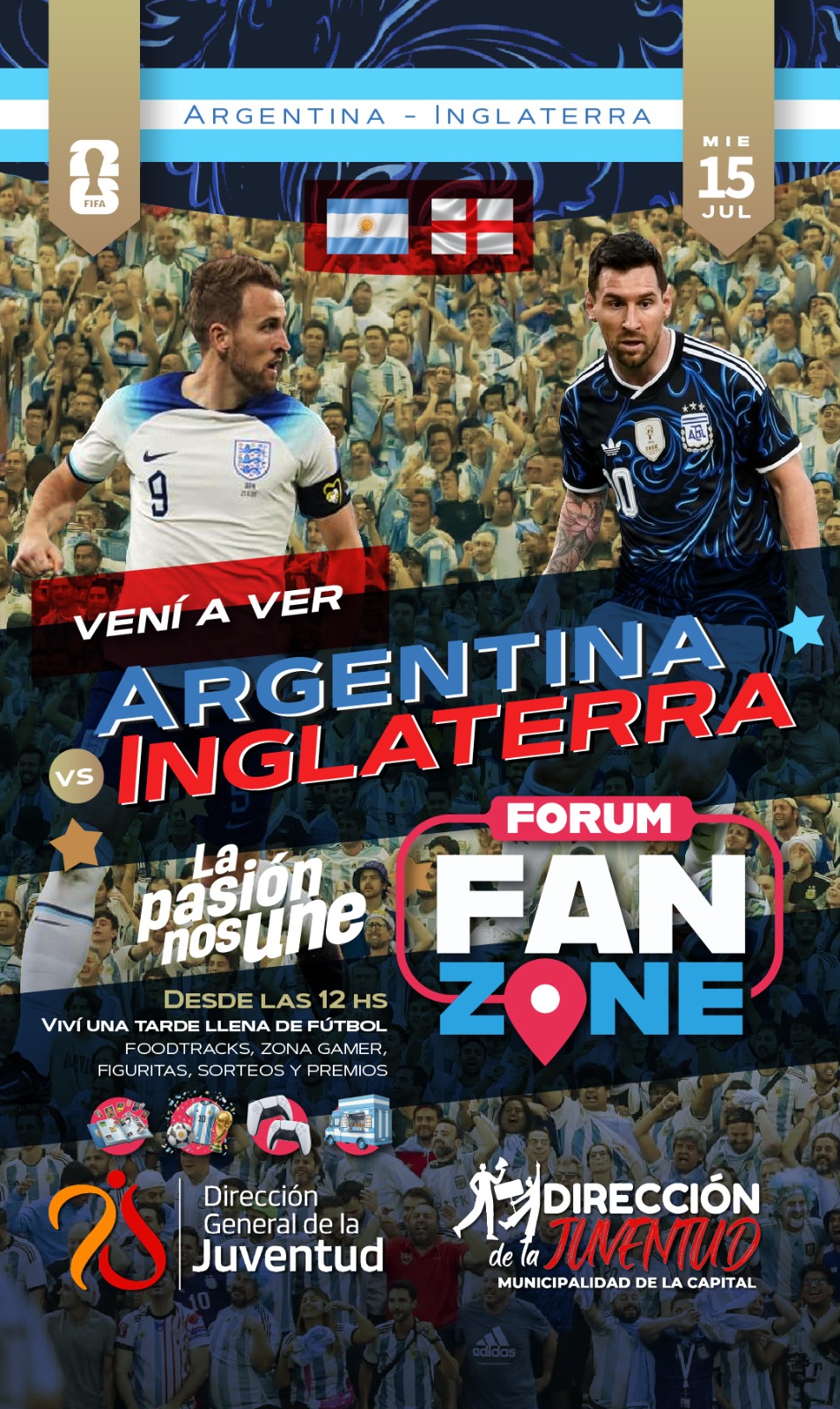 Nuevamente nos encontramos en el Fórum para vivir un clásico del fútbol mundial: Argentina enfrenta a Inglaterra