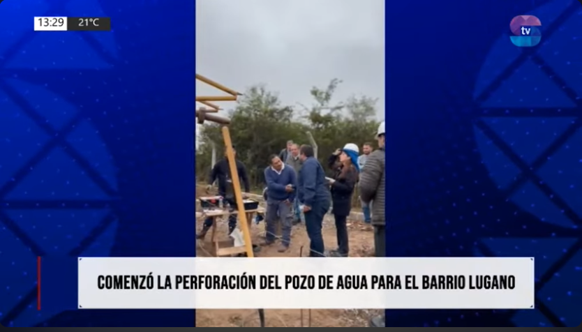 Comenzó la obra del pozo en barrio Lugano y prevén nuevas perforaciones Comenzó la obra del pozo en barrio Lugano y prevén nuevas perforaciones