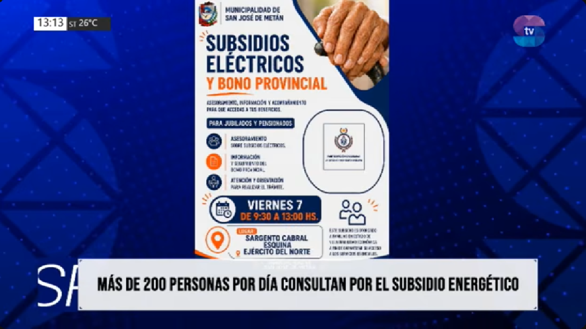 Altas facturas de luz: más de 200 consultas diarias por subsidios en Metán Altas facturas de luz: más de 200 consultas diarias por subsidios en Metán