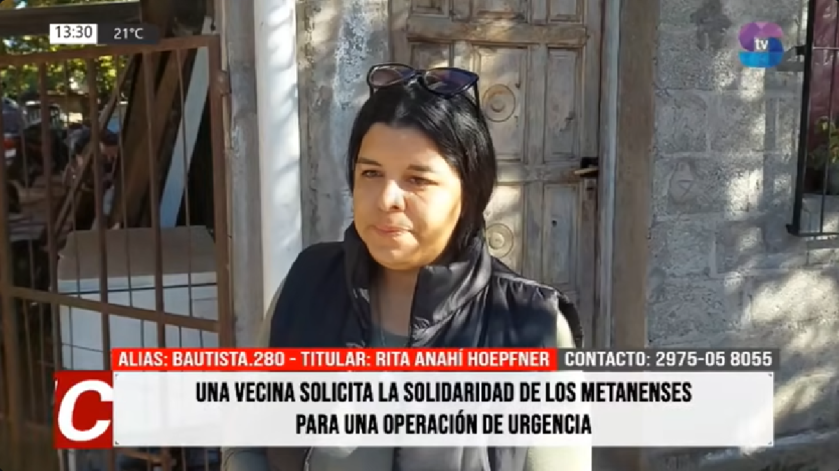 Una hija pide ayuda desesperada para salvar a su mamá en Metán Una hija pide ayuda desesperada para salvar a su mamá en Metán