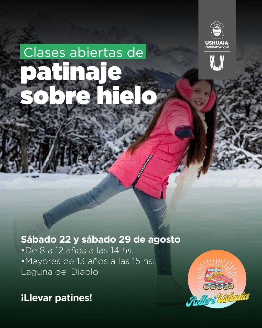 LA MUNICIPALIDAD INVITA A PARTICIPAR DE LAS CLASES ABIERTAS DE PATINAJE SOBRE HIELO